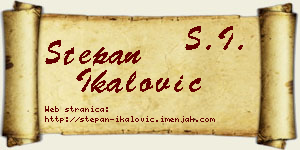 Stepan Ikalović vizit kartica